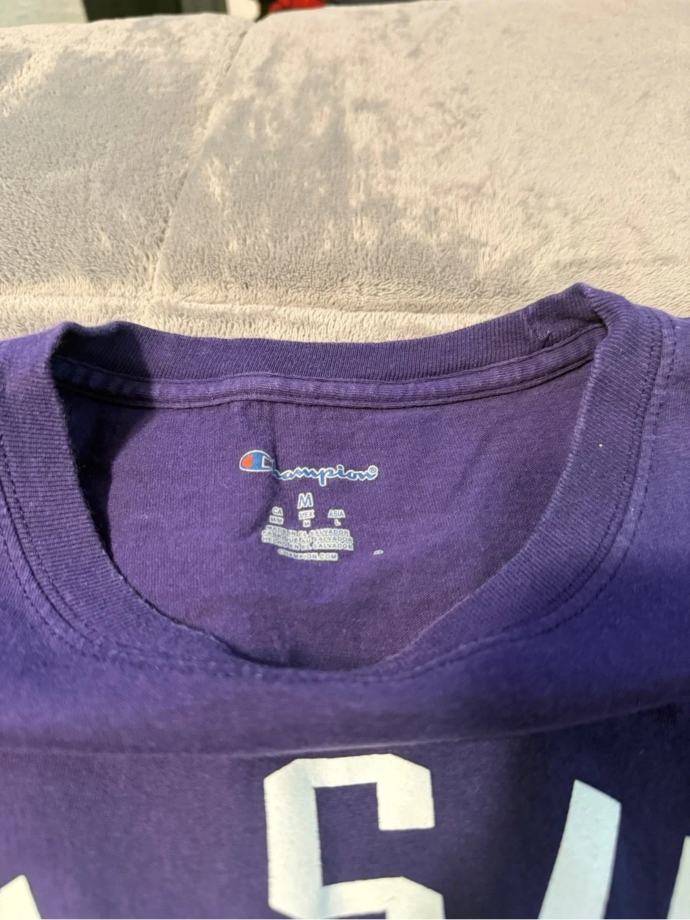 Champion Purple LSU Tigers Football Short Sleeve Tee